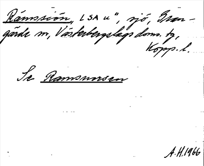 Bild på arkivkortet för arkivposten Rämssiön, se Ramsmorsen