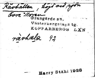 Bild på arkivkortet för arkivposten Rävhällen