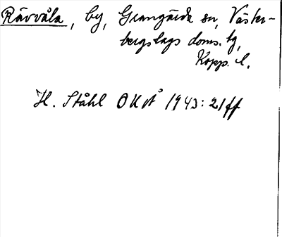 Bild på arkivkortet för arkivposten Rävvåla