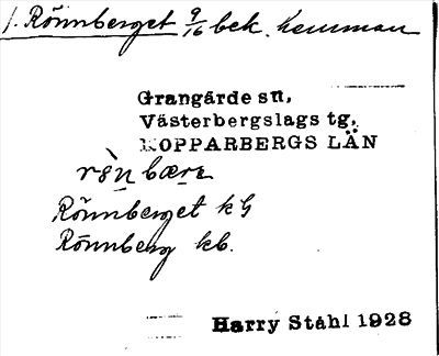 Bild på arkivkortet för arkivposten Rönnberget