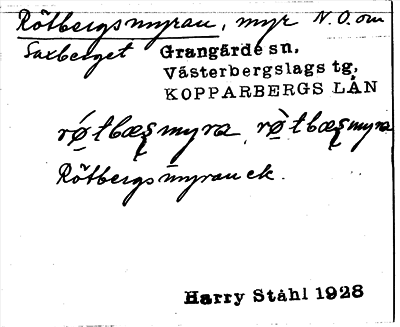 Bild på arkivkortet för arkivposten Rötbergsmyren