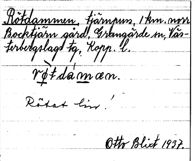Bild på arkivkortet för arkivposten Rötdammen