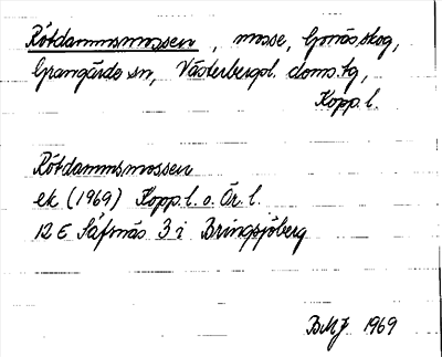 Bild på arkivkortet för arkivposten Rötdammsmossen
