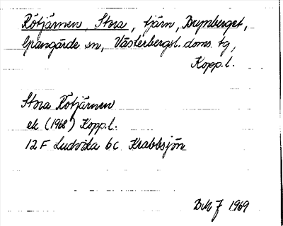 Bild på arkivkortet för arkivposten Rötjärnen, Stora