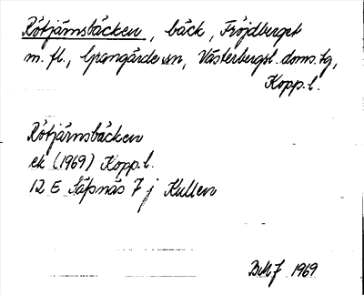 Bild på arkivkortet för arkivposten Rötjärnsbäcken
