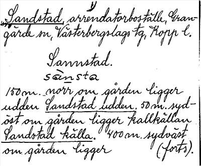 Bild på arkivkortet för arkivposten Sandstad
