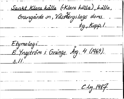 Bild på arkivkortet för arkivposten Sankt Klara källa