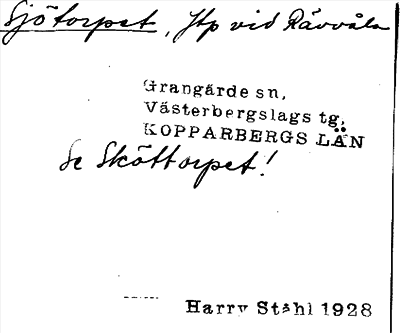 Bild på arkivkortet för arkivposten Sjötorpet