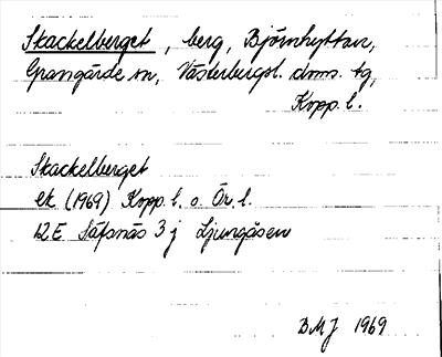 Bild på arkivkortet för arkivposten Skackelberget
