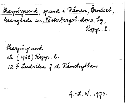 Bild på arkivkortet för arkivposten Skarpögrund