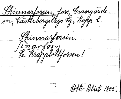 Bild på arkivkortet för arkivposten Skinnarforsen, se Krapplottforsen