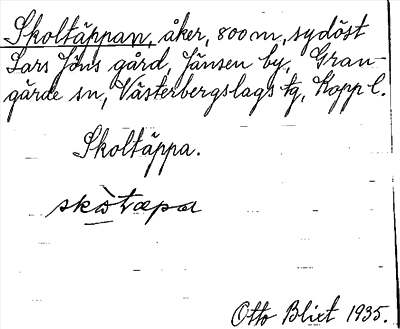 Bild på arkivkortet för arkivposten Skoltäppan
