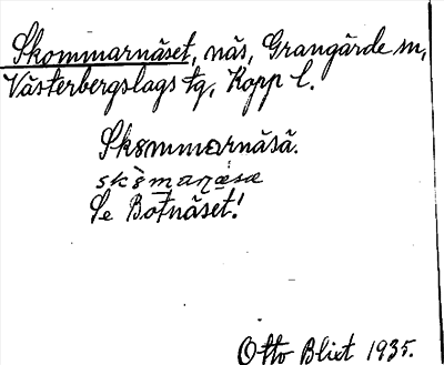 Bild på arkivkortet för arkivposten Skommarnäset, se Botnäset