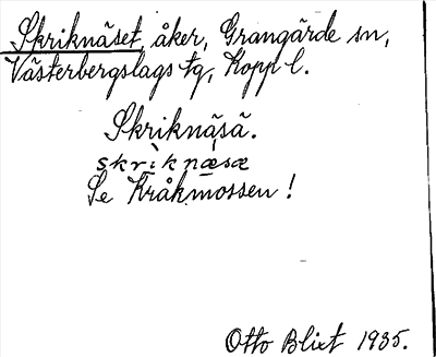 Bild på arkivkortet för arkivposten Skriknäset, se Kråkmossen