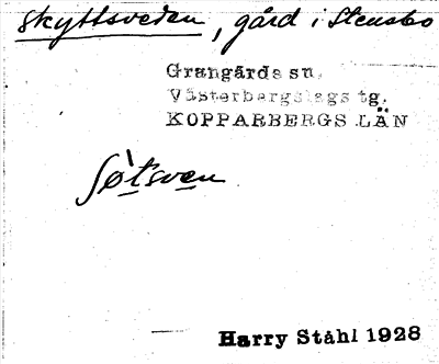 Bild på arkivkortet för arkivposten Skyttsveden
