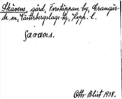 Bild på arkivkortet för arkivposten Skävens