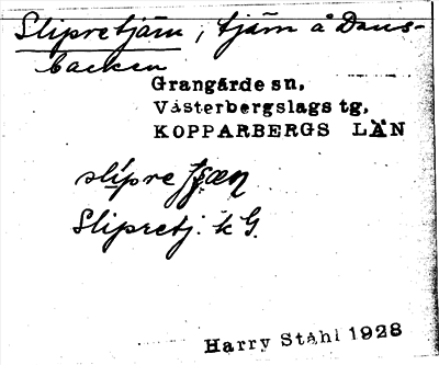 Bild på arkivkortet för arkivposten Slipretjärn