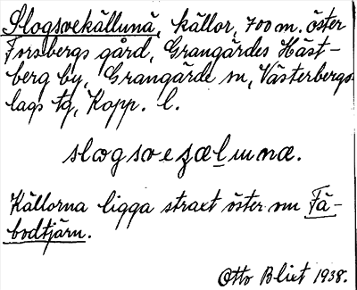 Bild på arkivkortet för arkivposten Slogsvekällunä