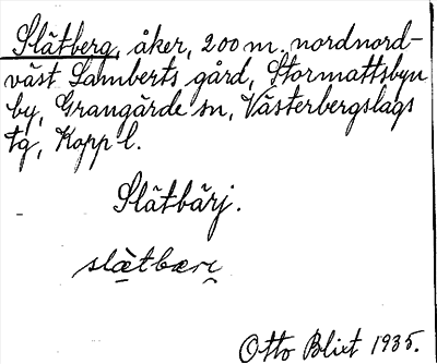 Bild på arkivkortet för arkivposten Slätberg