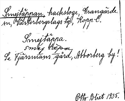 Bild på arkivkortet för arkivposten Smejtäppan, se Fjärsmans gård
