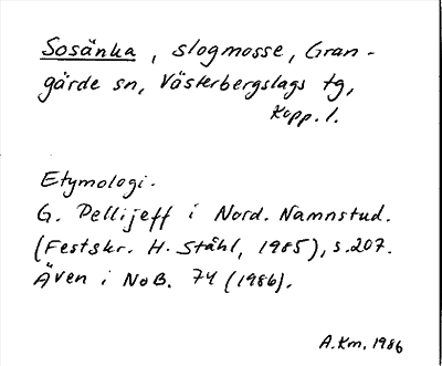 Bild på arkivkortet för arkivposten Sosänka