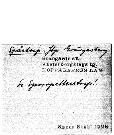 Bild på arkivkortet för arkivposten Spårtorp