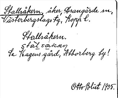 Bild på arkivkortet för arkivposten Stallsåkern, se Hagens gård