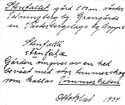 Bild på arkivkortet för arkivposten Stenfallet