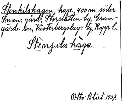 Bild på arkivkortet för arkivposten Stenkilshagen
