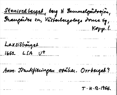Bild på arkivkortet för arkivposten Stensvedberget