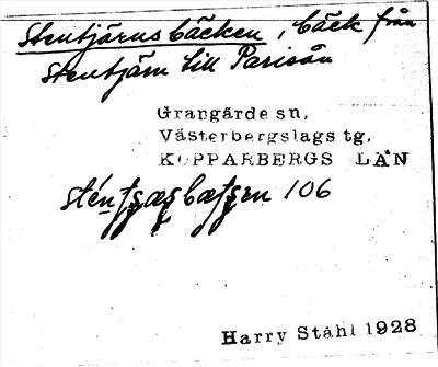 Bild på arkivkortet för arkivposten Stentjärnsbäcken