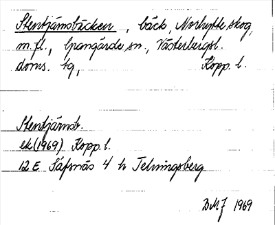 Bild på arkivkortet för arkivposten Stentjärnsbäcken