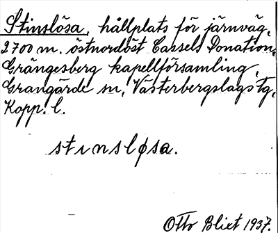 Bild på arkivkortet för arkivposten Stinslösa