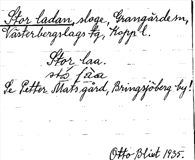 Bild på arkivkortet för arkivposten Stor ladan, se Petter Mats gård