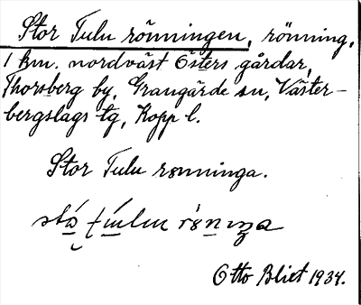 Bild på arkivkortet för arkivposten Stor Tulu rönningen