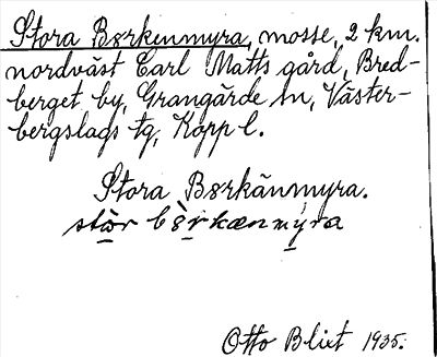 Bild på arkivkortet för arkivposten Stora Borkenmyra
