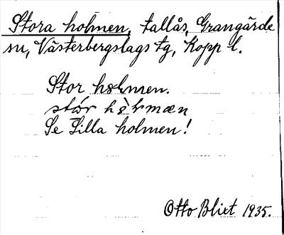 Bild på arkivkortet för arkivposten Stora holmen, se Lilla holmen