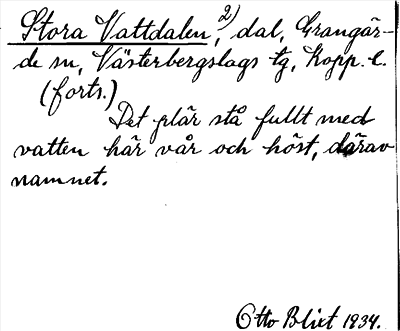 Bild på arkivkortet för arkivposten Stora Vattdalen