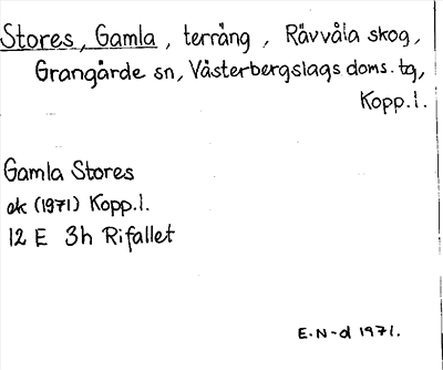 Bild på arkivkortet för arkivposten Stores, Gamla
