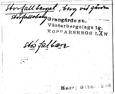 Bild på arkivkortet för arkivposten Storfallberget