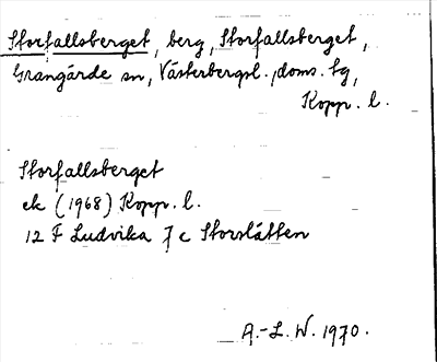 Bild på arkivkortet för arkivposten Storfallsberget
