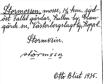 Bild på arkivkortet för arkivposten Stormossen