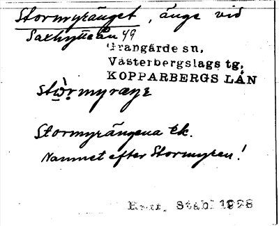Bild på arkivkortet för arkivposten Stormyränget