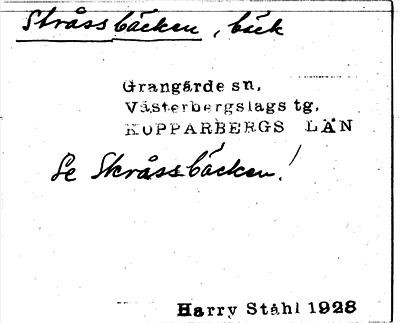 Bild på arkivkortet för arkivposten Stråssbäcken
