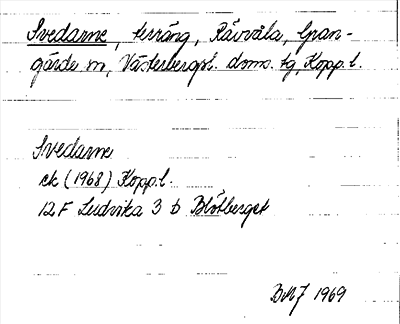 Bild på arkivkortet för arkivposten Svedarne