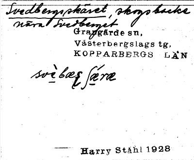 Bild på arkivkortet för arkivposten Svedbergsskäret