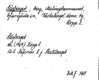 Bild på arkivkortet för arkivposten Sågberget