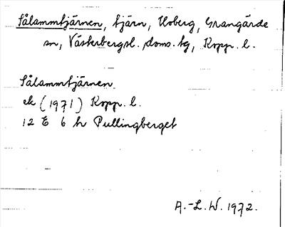 Bild på arkivkortet för arkivposten Sålammtjärnen