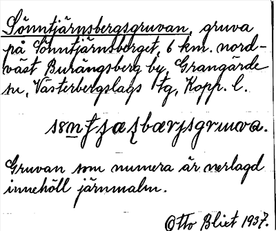 Bild på arkivkortet för arkivposten Sönntjärnsbergsgruvan