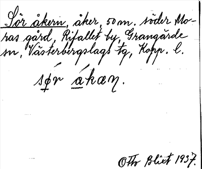 Bild på arkivkortet för arkivposten Sör åkern
